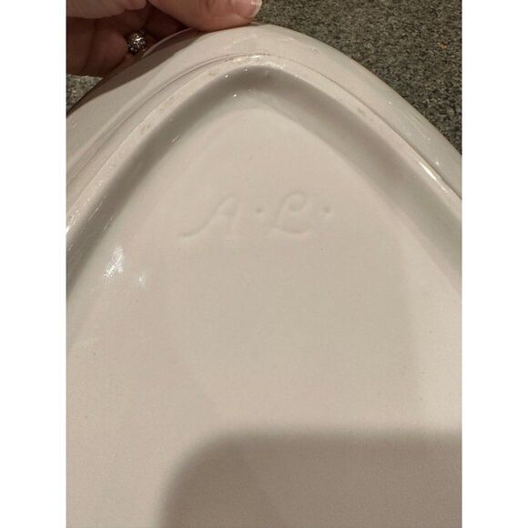 Vintage Arabia ironstone oval oblong serving platter with drainage tray. - Picture 11 of 11